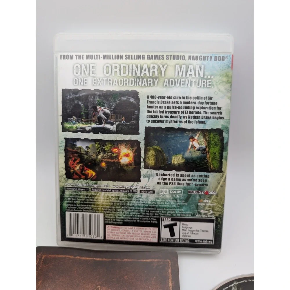 Uncharted: Drake's Fortune (Sony PlayStation 3, 2007) PS3 Reg Card Complete PS3